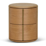 Leonard 46cm Round Bedside Table - Natural Bedside Table Century-Core   