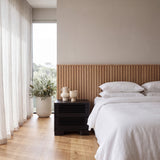 Riley Bedside Table - Full Black Bedside Table Dwood-Core