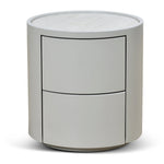 Ex Display - Nithya Bedside Table - Light Grey Bedside Table Iggy-Core   