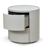 Ex Display - Nithya Bedside Table - Light Grey Bedside Table Iggy-Core   