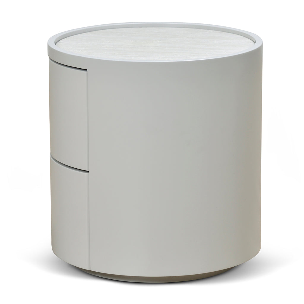 Ex Display - Nithya Bedside Table - Light Grey Bedside Table Iggy-Core   