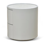 Ex Display - Nithya Bedside Table - Light Grey Bedside Table Iggy-Core   