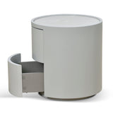 Ex Display - Nithya Bedside Table - Light Grey Bedside Table Iggy-Core   