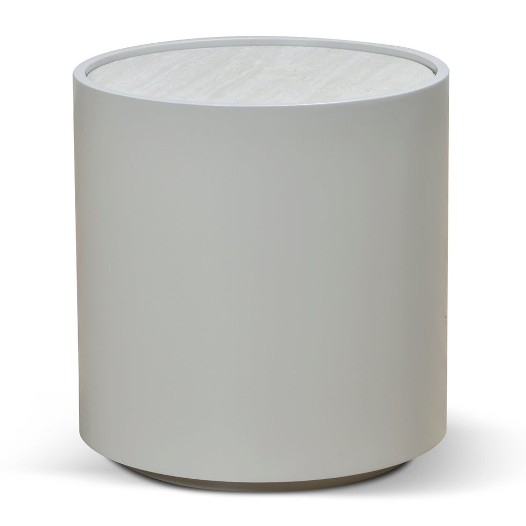 Ex Display - Nithya Bedside Table - Light Grey Bedside Table Iggy-Core   