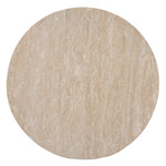 Agosti Travertine Marble Round Side Table - White Wash Side Table Nicki-Core