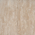 Agosti Travertine Marble Round Side Table - White Wash Side Table Nicki-Core