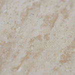 Ex Display - Agosti Travertine Marble Round Side Table - White Wash Side Table Nicki-Core