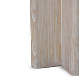 Ex Display - Agosti Travertine Marble Round Side Table - White Wash Side Table Nicki-Core
