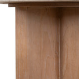 Agosti Travertine Marble Round Side Table - White Wash Side Table Nicki-Core