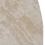 Ex Display - Agosti Travertine Marble Round Side Table - White Wash Side Table Nicki-Core