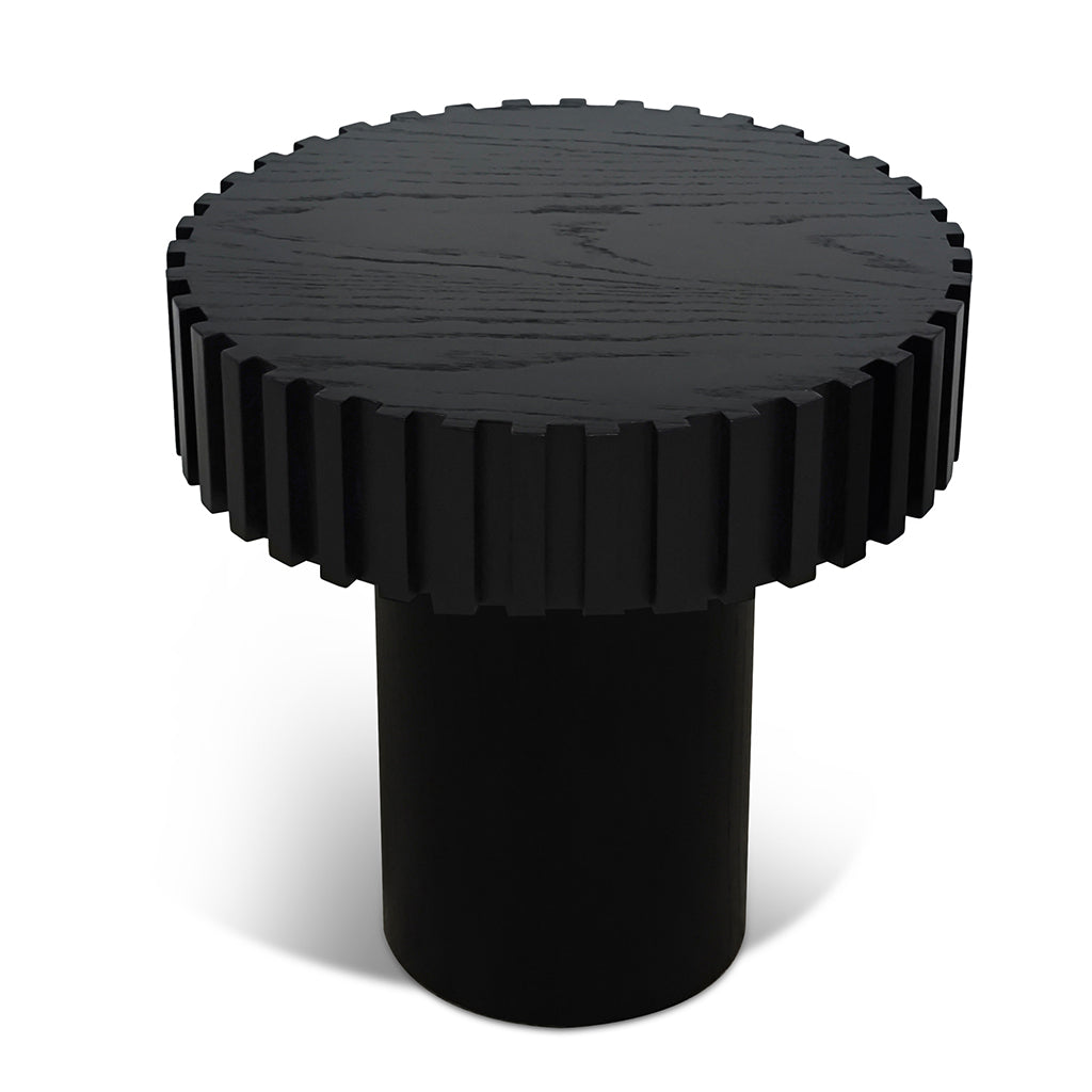 Ex Display - Alfaro 50cm Round Side Table - Full Black Side Table Century-Core