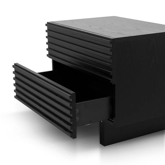 Ex Display - Alvarus Bedside Table - Full Black Bedside Table Century-Core   