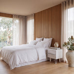 Evans Bedside Table - Full White Bedside Table Drake-Core