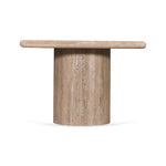 Ex Display - Costin 50cm Travertine Top Side Table - Natural Side Table Rebhi-Core