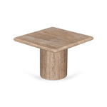 Ex Display - Costin 50cm Travertine Top Side Table - Natural Side Table Rebhi-Core