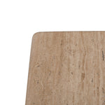 Costin 42cm Travertine Top Side Table - Natural - Last One Side Table Rebhi-Core
