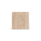 Costin 42cm Travertine Top Side Table - Natural - Last One Side Table Rebhi-Core