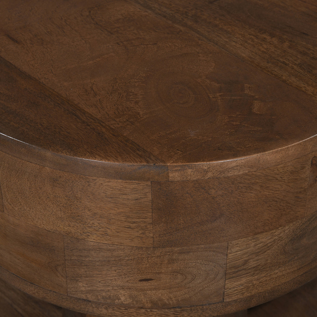 Metody 40cm Round Side Table - Walnut | Interior Secrets
