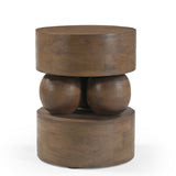 Metody 40cm Round Side Table - Walnut Side Table Rebhi-Core