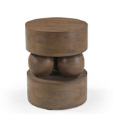 Metody 40cm Round Side Table - Walnut Side Table Rebhi-Core