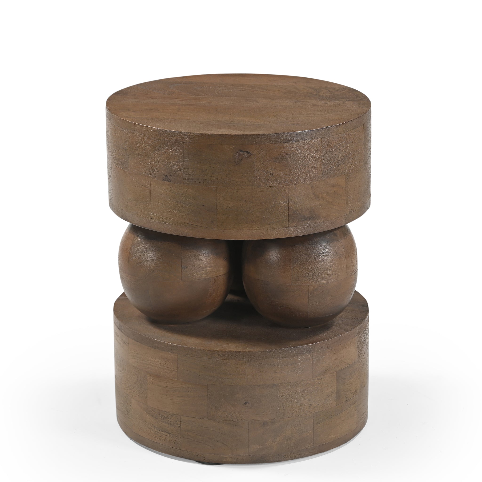 Metody 40cm Round Side Table - Walnut Side Table Rebhi-Core