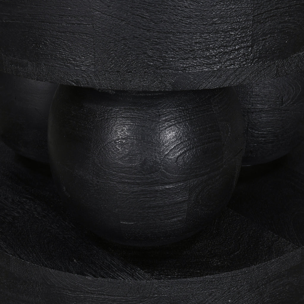 Metody 40cm Round Side Table - Black Side Table Rebhi-Core   