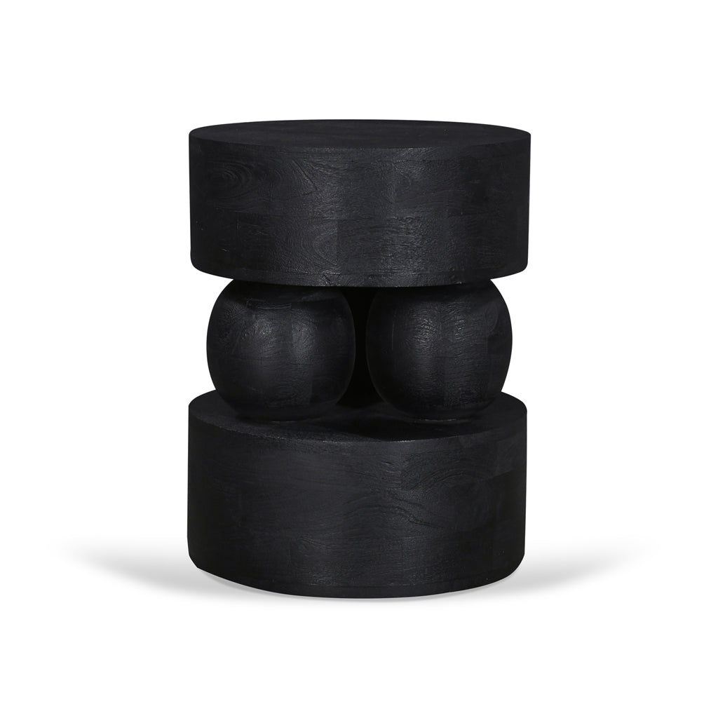 Metody 40cm Round Side Table - Black Side Table Rebhi-Core   