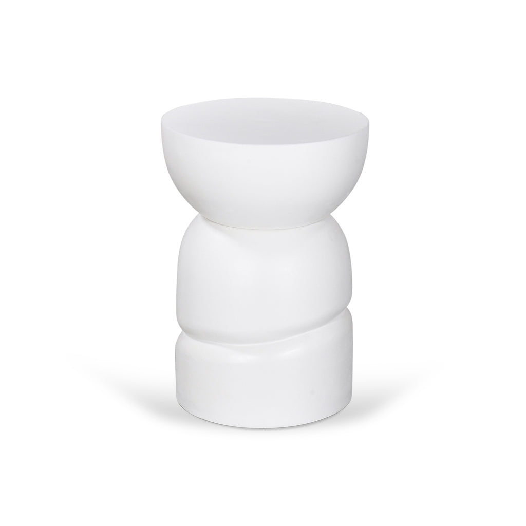 Anttoni 38cm Round Side Table - White Side Table Rebhi-Core
