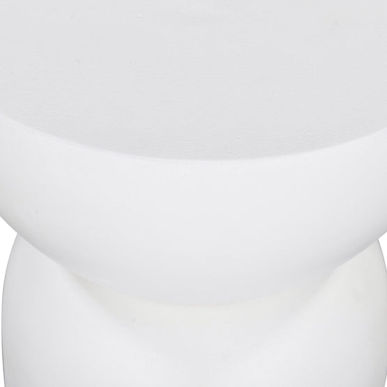 Anttoni 38cm Round Side Table - White Side Table Rebhi-Core   