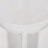 Ex Display - Savio 40cm Round Side Table - Cafe White Side Table Rebhi-Core