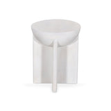 Ex Display - Savio 40cm Round Side Table - Cafe White Side Table Rebhi-Core