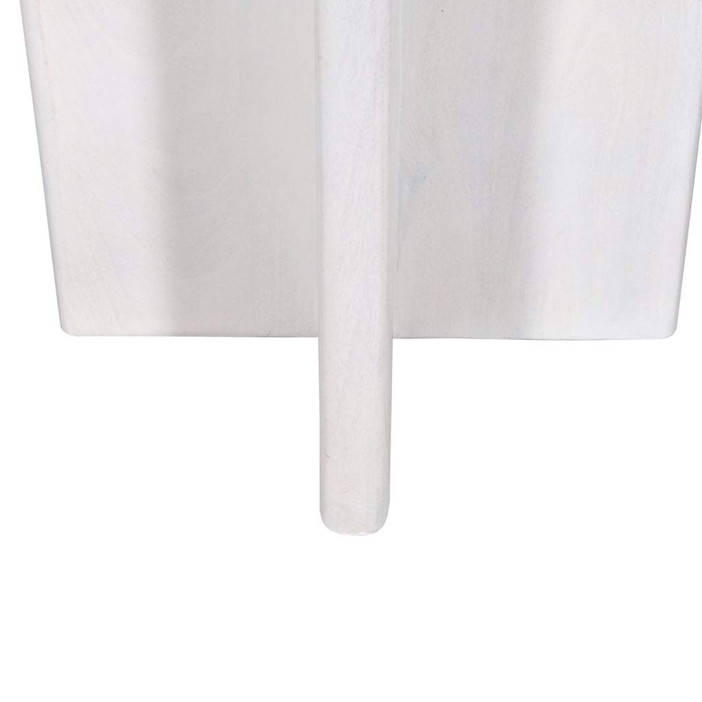 Ex Display - Savio 40cm Round Side Table - Cafe White Side Table Rebhi-Core