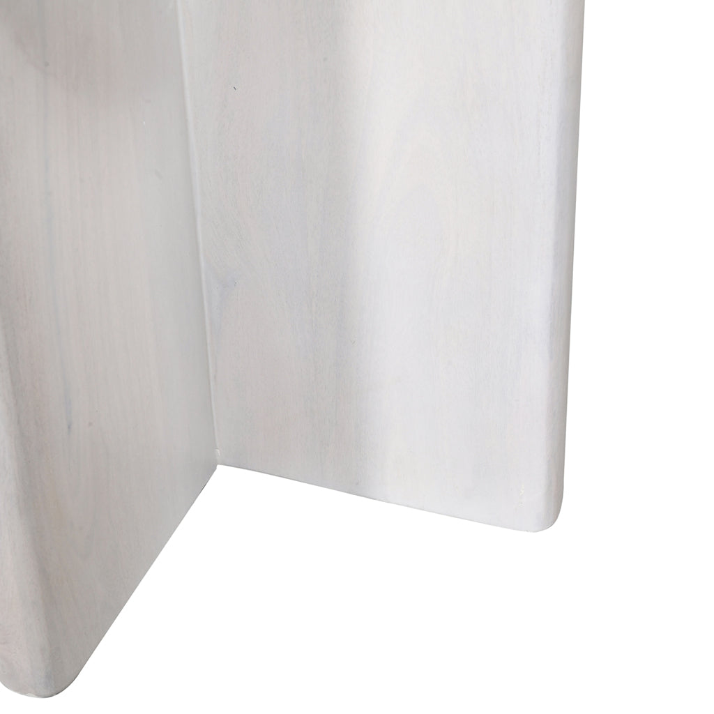 Ex Display - Savio 40cm Round Side Table - Cafe White Side Table Rebhi-Core