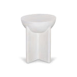 Ex Display - Savio 40cm Round Side Table - Cafe White Side Table Rebhi-Core