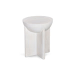 Savio 40cm Round Side Table - Cafe White Side Table Rebhi-Core   