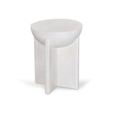 Ex Display - Savio 40cm Round Side Table - Cafe White Side Table Rebhi-Core