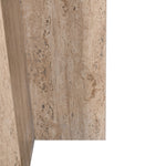 Ex Display - Sanya 45cm Travertine Top Round Side Table Side Table Rebhi-Core