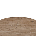 Ex Display - Sanya 45cm Travertine Top Round Side Table Side Table Rebhi-Core