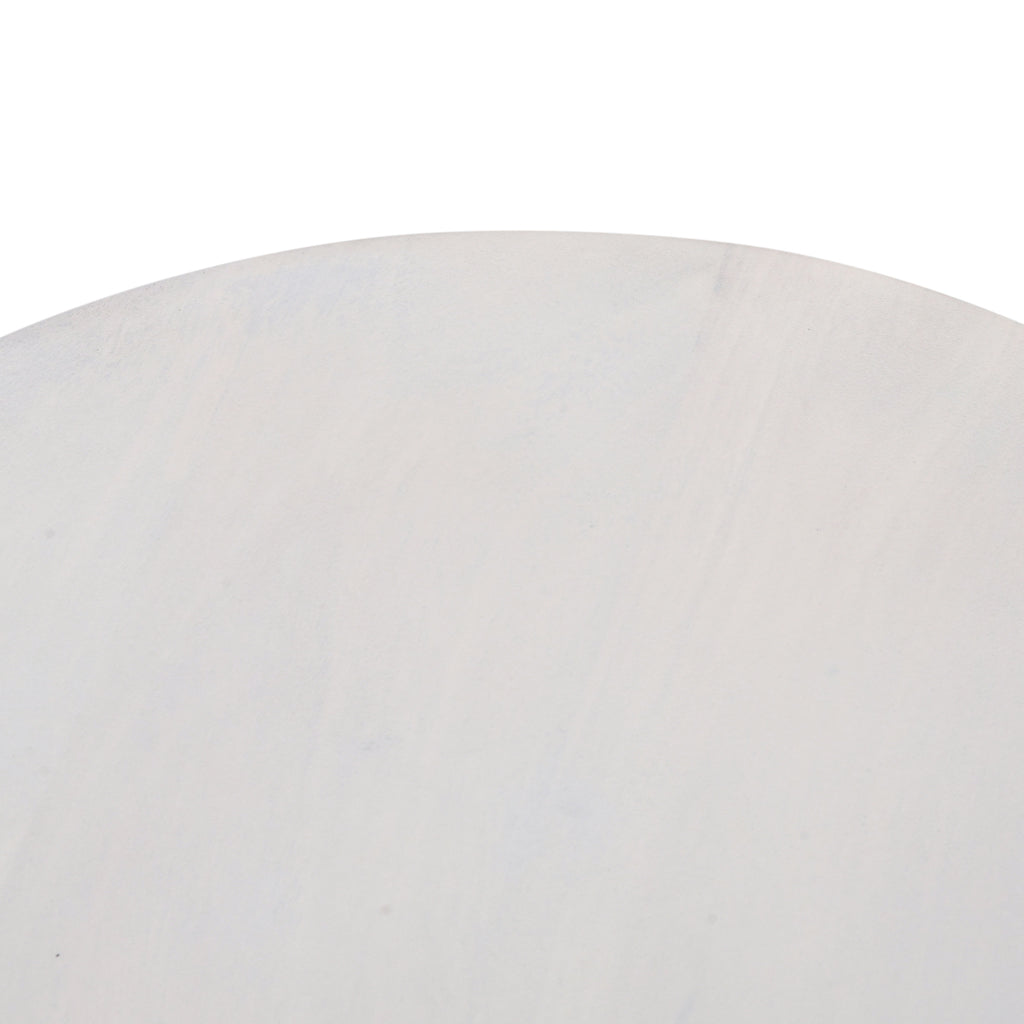 Ex Display - Dima 38cm Round Side Table - Cafe White Side Table Rebhi-Core