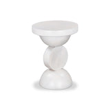 Ex Display - Dima 38cm Round Side Table - Cafe White Side Table Rebhi-Core