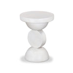 Ex Display - Dima 38cm Round Side Table - Cafe White Side Table Rebhi-Core