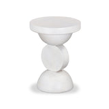 Ex Display - Dima 38cm Round Side Table - Cafe White Side Table Rebhi-Core