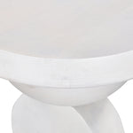 Ex Display - Dima 38cm Round Side Table - Cafe White Side Table Rebhi-Core
