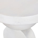 Ex Display - Dima 38cm Round Side Table - Cafe White Side Table Rebhi-Core