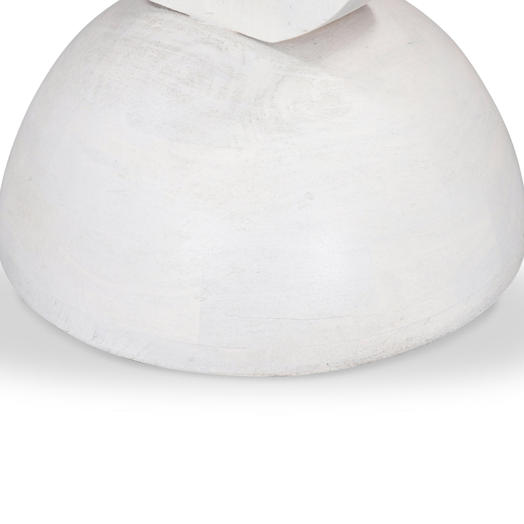 Ex Display - Dima 38cm Round Side Table - Cafe White Side Table Rebhi-Core