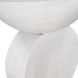 Ex Display - Dima 38cm Round Side Table - Cafe White Side Table Rebhi-Core