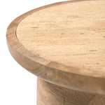 Urbina 40cm Travertine Top Side Table - Natural Side Table Rebhi-Core