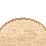 Urbina 40cm Travertine Top Side Table - Natural Side Table Rebhi-Core