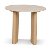 Linden 60cm Travertine Top Side Table - Creme Ash Side Table Kodak-Core   