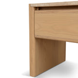 Ex Display - Linden 55cm Travertine Top Bedside Table - Crème Ash Bedside Table Kodak-Core